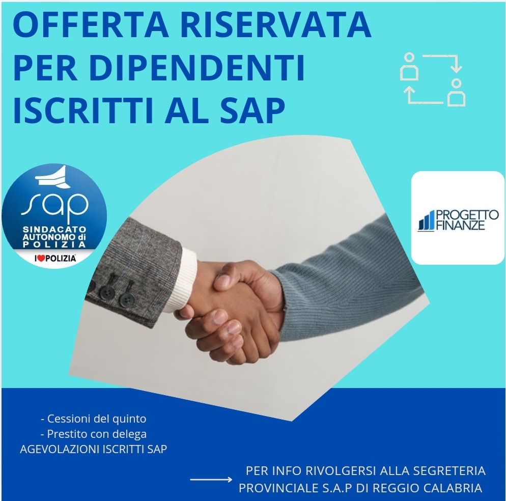 Accordo in convenzione con Progetto Finanze per l’erogazione di servizi finanziari in favore degli iscritti SAP